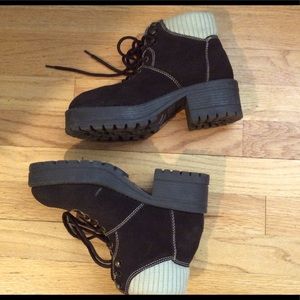 Chunky heel boots like new